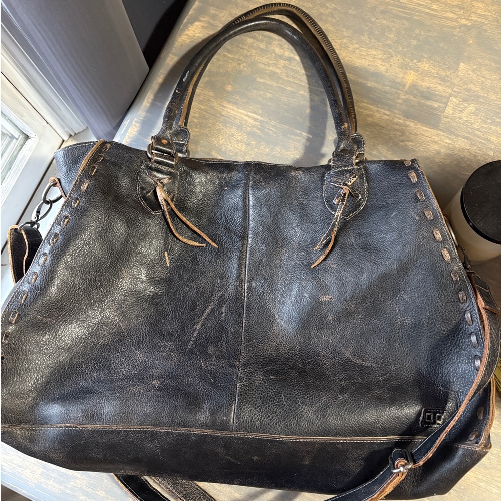 Bed Stu Rockaway Satchel Black Lux